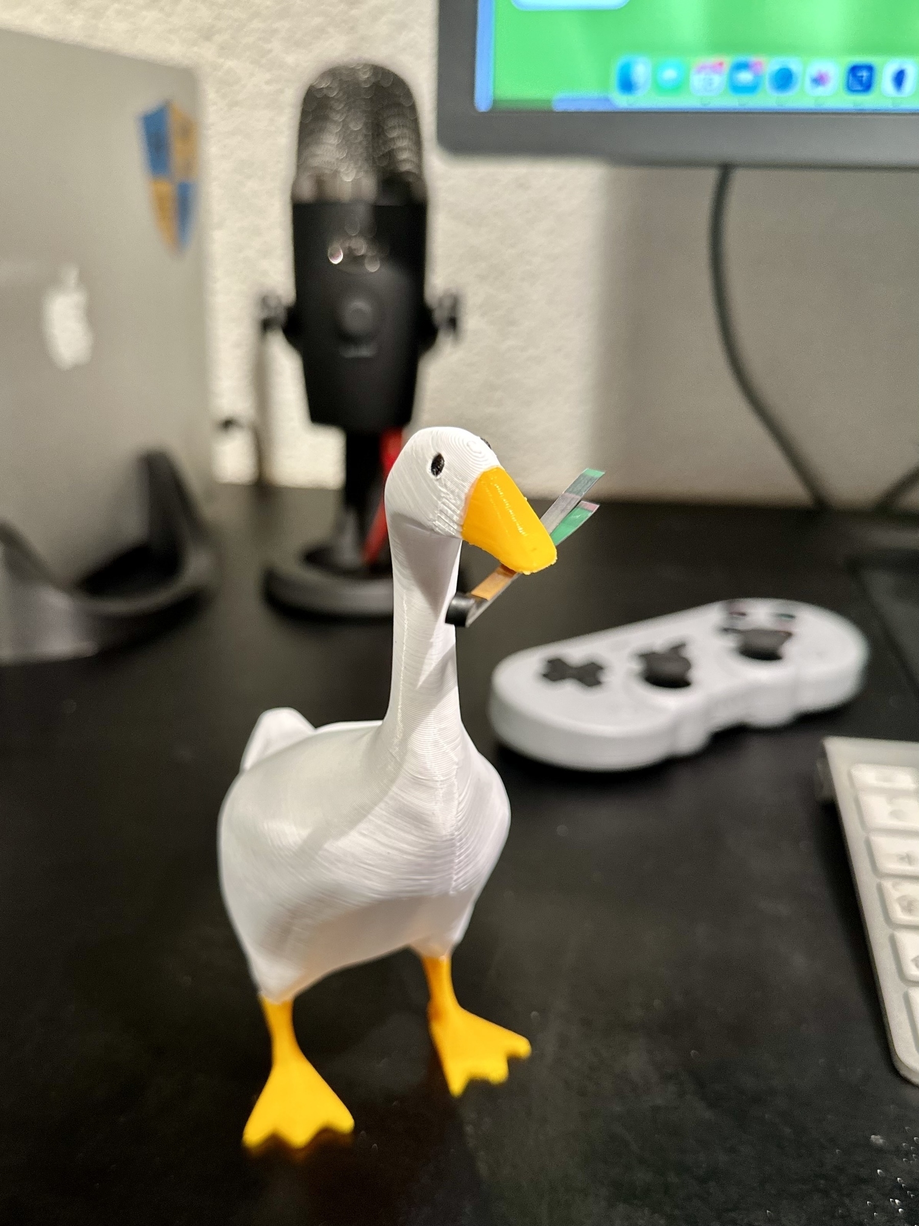 3d printed goose - reminiscent of Untitled Goose Game from Panic